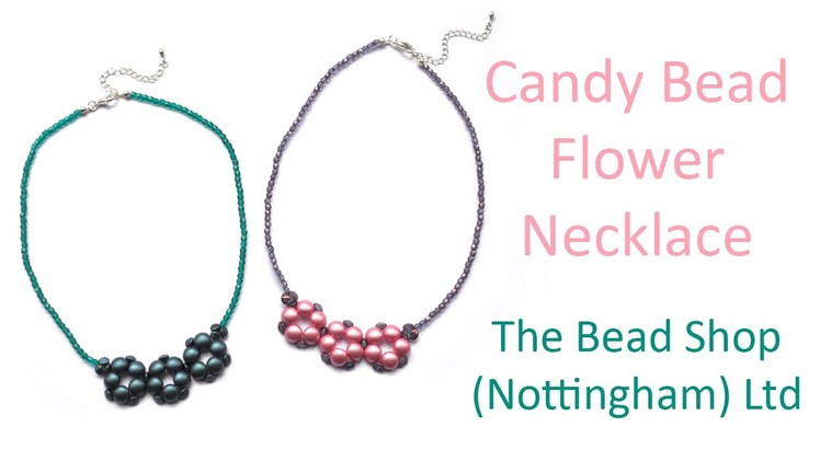 Candy Bead Flower Necklace : DIY