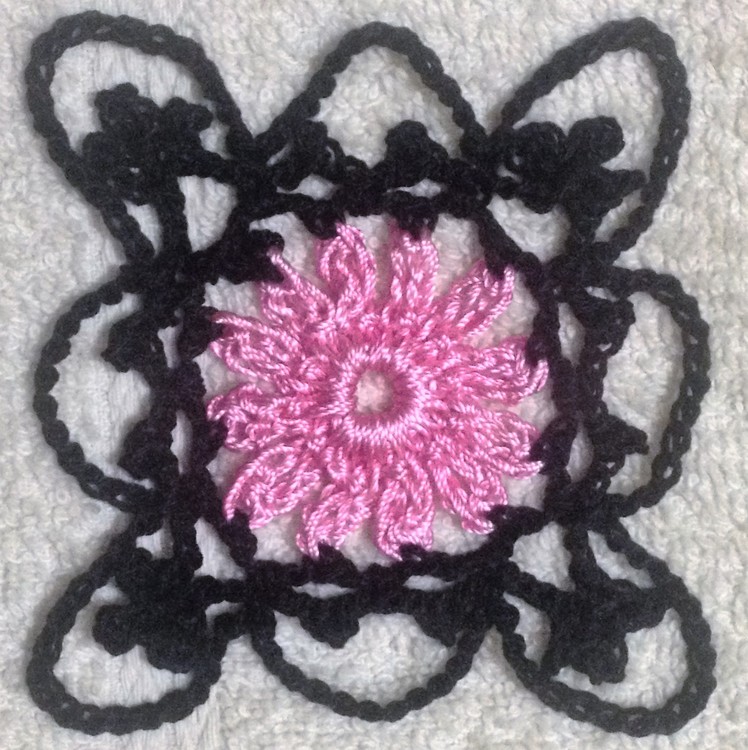 Crochet Delicate Lace Flower Motif