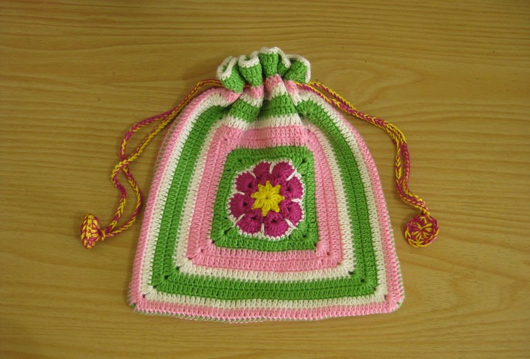 Crochet || Tutorial Merajut Kantong Serba Guna - Granny Square