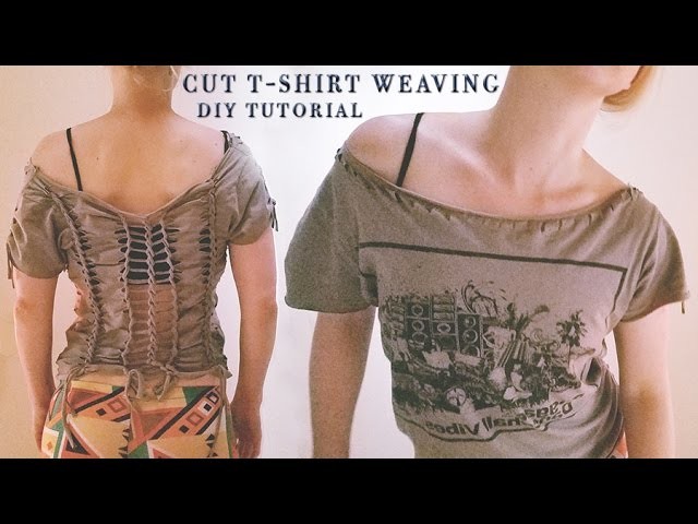 ✂️ Cut T-Shirt DIY Tutorial no-sew ★ t-shirt weaving t-shirt cutting