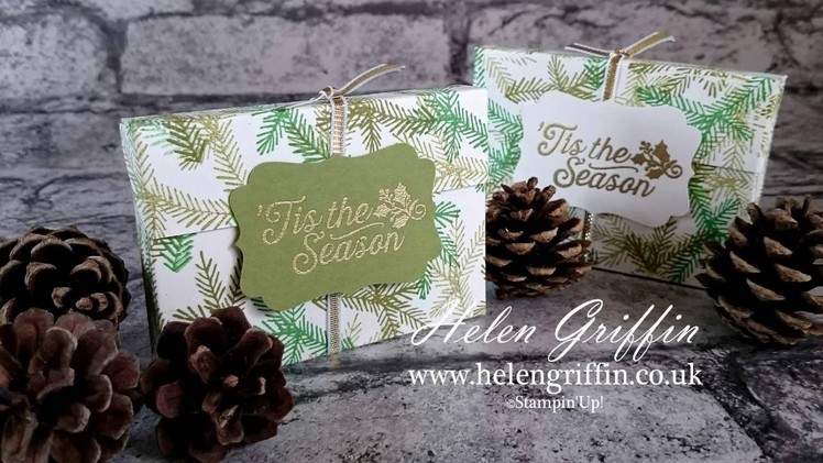 Day 5 - Christmas In July 2016 - Stampin' Up! 'Tis The Season Small Treat Box Tutorial