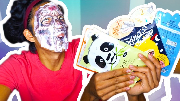 DIY 5 Layers Of Facemasks Super Awesome Animal and Princess Edition!!!!