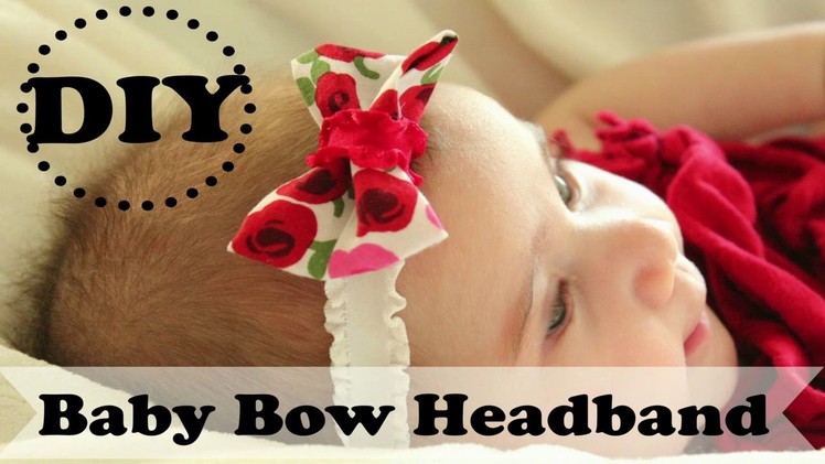 DIY Baby Bow Headband | How to make a no sew bow headband