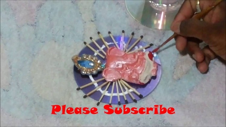 DIY : How to Make Lord Ganesh With Waste CD's - Tutorials