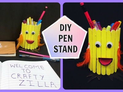 DIY PEN STAND| BEST OUT OF WASTE|ICE-CREAM STICKS PEN STAND