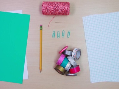 DIY Washi Tape Notebook and Pencil