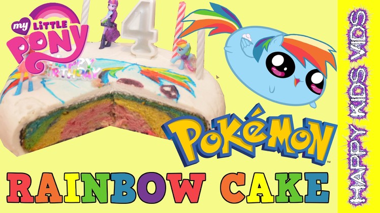 Ella's Birthday My Little Pony Rainbow Dash Pokemon Go RAINBOW CAKE