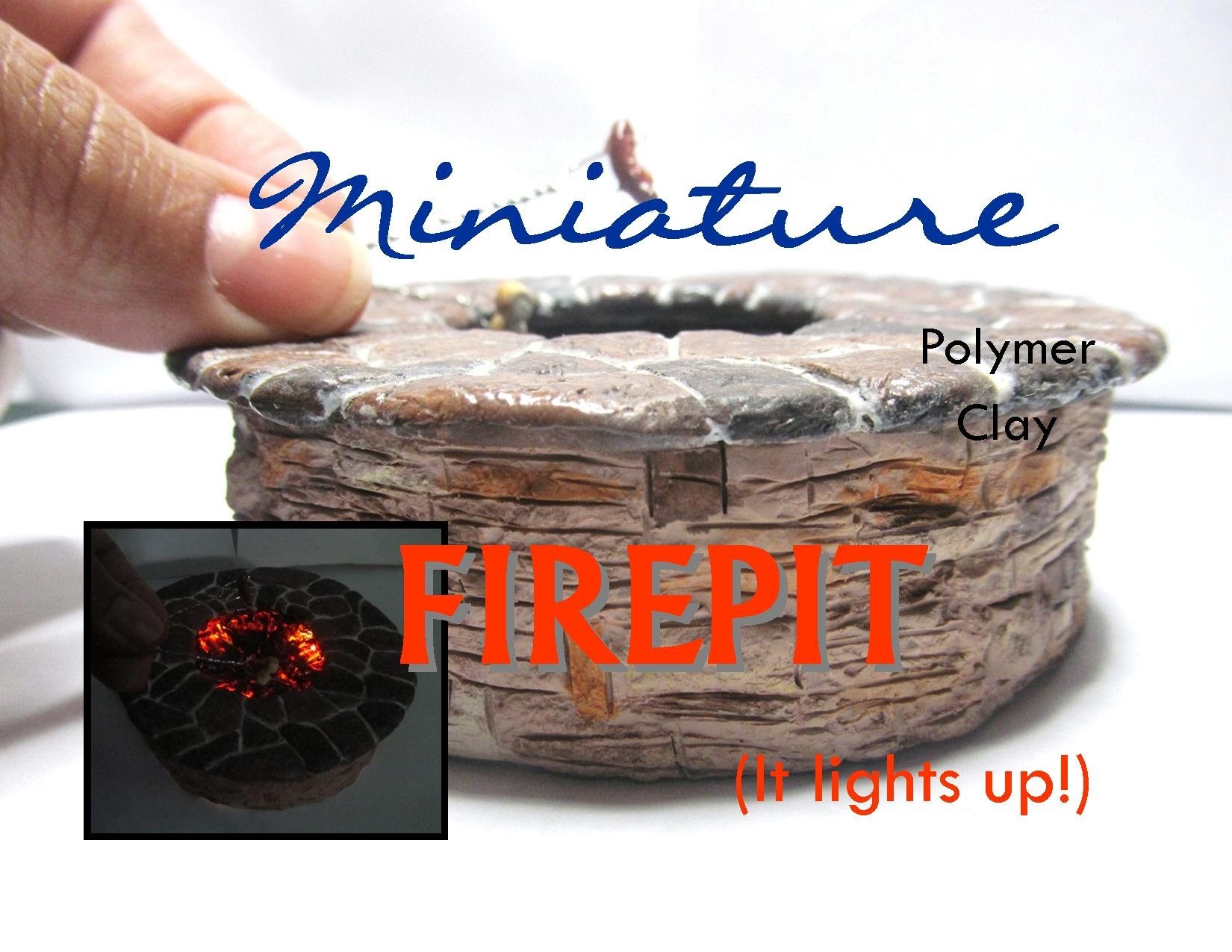 Firepit (Lights Up) from Polymer Clay Dollhouse Miniature