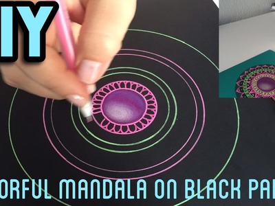How to draw a Mandala on Black Paper - Episode 2