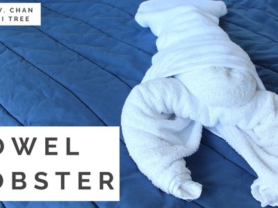 How to Fold A Towel Animal: Lobster Towel Folding in Resort, Hotel, Bedroom, Guest Room Home, Cruise