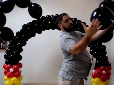 How to make a simple mickey mouse balloon arch decoration with quicklink ears