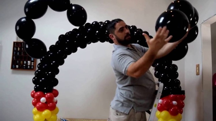 How to make a simple mickey mouse balloon arch decoration with quicklink ears
