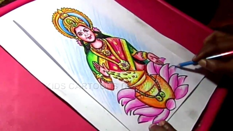 How to Make Hindu Goddess Varalakshmi Ammavari Decoration Step by Step Drawing