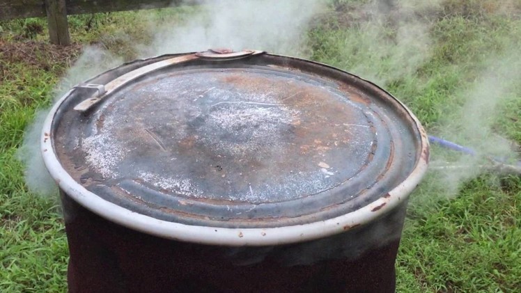 How to Make Homemade White Oak Lump Charcoal for Smoker in 55 Gallon Drum