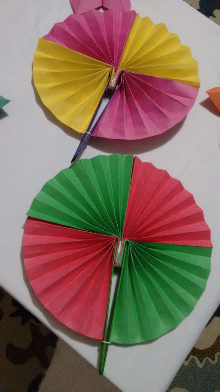 How To Make Paper Hand Fan Origami