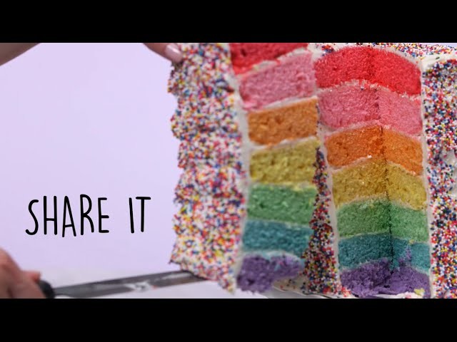 How to Make Rainbow Layer Cake | Trending Tastes | MyRecipes