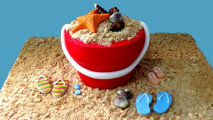 How to make sand bucket cake