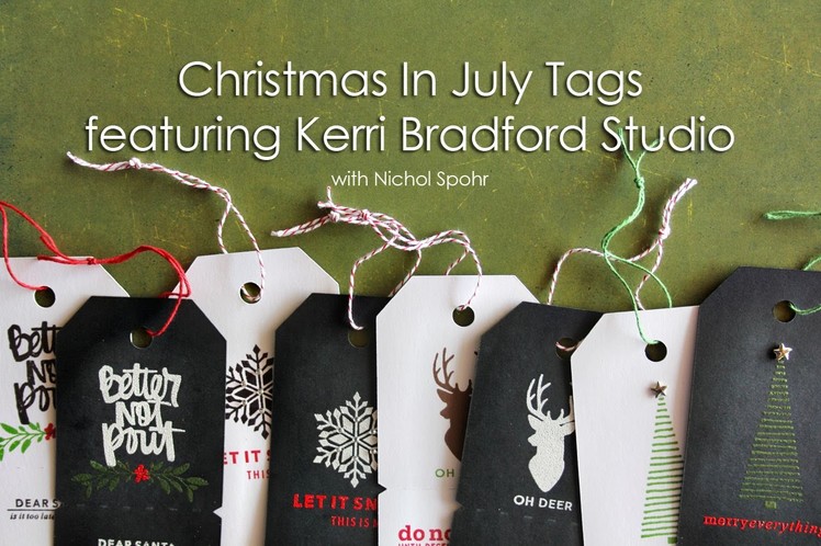 Kerri Bradford Studio | Black & White Christmas Stamped Tags