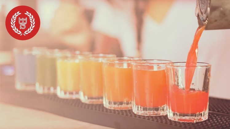 Learn to make Rainbow Shots - European Bartender School