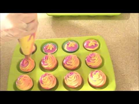 Making and Unmolding Rainbow Sherbet Mini Soap Cuppycakes