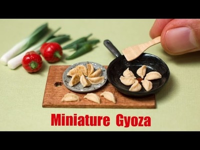 Miniature Gyoza Polymer Clay Dollhouse Food. Fimo Tutorial