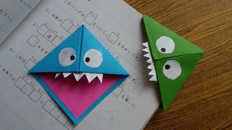 Monster Bookmarks ,Easy Paper Monster