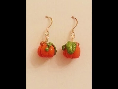 Polymer Clay Pumpkin Earrings Tutorial