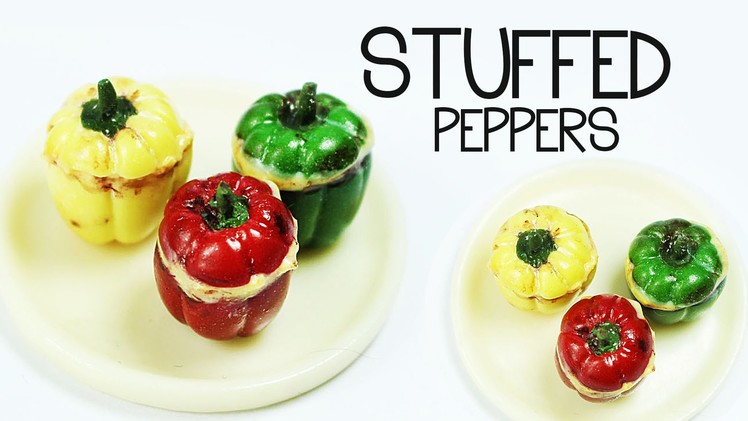 Polymer Clay Stuffed Peppers TUTORIAL | polymer clay food