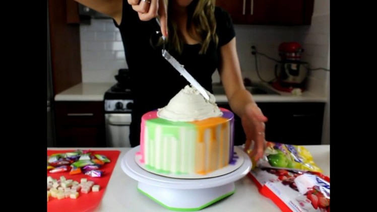 Rainbow Hi-Chew Cake