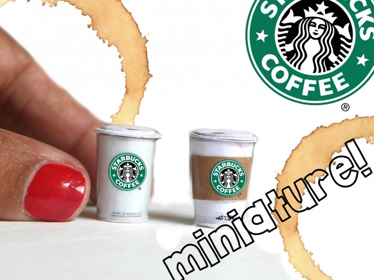 REALISTIC miniature Starbucks coffee tutorial! NO POLYMER | Dollhouse miniatures