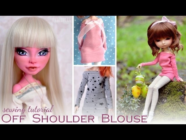 Sewing tutorial ~ OFF SHOULDER BLOUSE for dolls ~ easy to follow steps