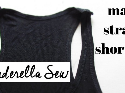 Shorter Straps - How to shorten straps of a tank top - Cinderella Sew - Easy DIY clothing tutorials