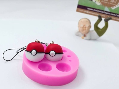 Step by Step Pokemon Ball Charm Tutorial with Polymer Clay