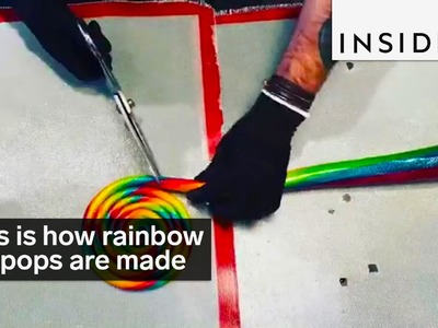 This is how rainbow lollipops are made