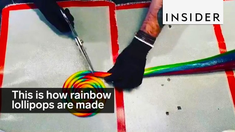 This is how rainbow lollipops are made