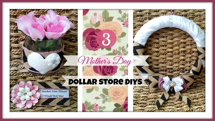 3 Mother's Day DOLLAR STORE DIY Crafts!!! Pretty & Inexpensive Gift Ideas!