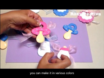 Cómo hacer hermosos distintivos para BABY SHOWER. Babyshower souvenirs DIY - Ronycreativa