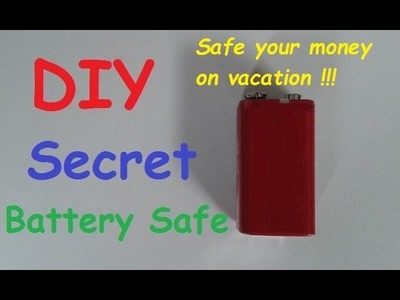 DIY  How to make a Battery Safe. Secret Hidden Money Safe for Holiday