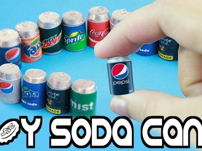 DIY |  Miniature Cola - Soda Realistic - Pop Cans - Easy crafts for dolls - simplekidscrafts