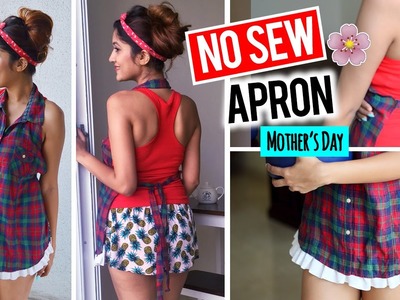 DIY: NO SEW APRON from SHIRT || Gift Ideas for Mother's Day