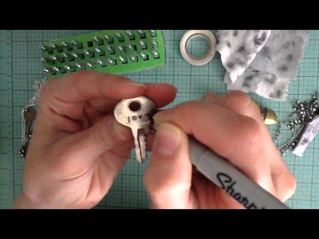 DIY Vintage Key Charm Necklace