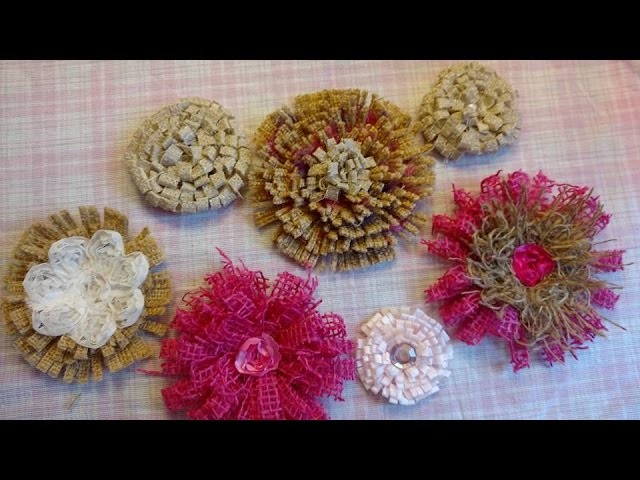 Easy DIY Burlap Flower Inspired by Megan Heft
