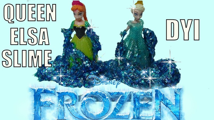 GLITTER #SLIME Disney Frozen Queen Elsa SLIME #DIY At Home Glittery Gak Slime Flubber