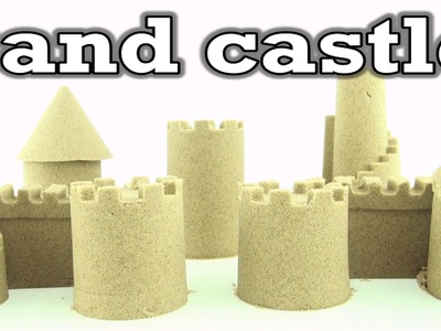 How to build a Kinetic Sand Castle - DIY Sand Castle with magic sand and toy tools