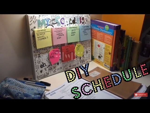 How to make schedule: DIY