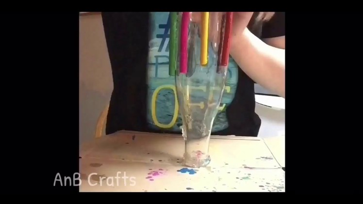 Melting Crayons On A Bottle DIY