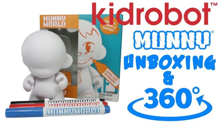 Mini MUNNY Kidrobot MUNNY WORLD DIY Vinyl Art Toy unboxing And 360 View