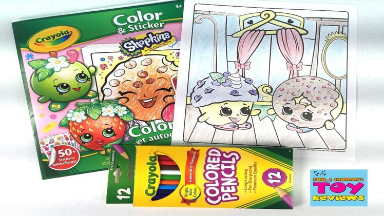 Shopkins Crayola Coloring Page | D'Lish Donut Mini Muffin DIY Speed Color | PSToyReviews