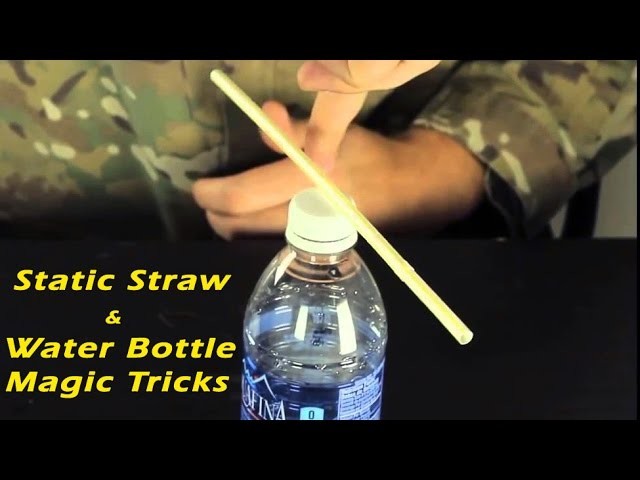Static Straw and Water Bottle Magic Tricks I DIY