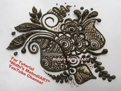Best Arabic Patch Tattoo Henna Mehndi Design Tutorial